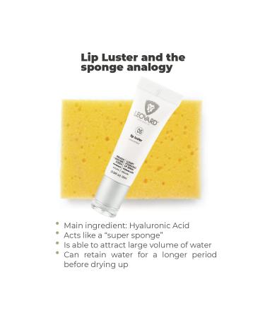 Leovard Lip Luster Hyaluronic Acid Lip Plumper - Organic All Natural Hydrating Serum for Moisturizing, Fuller Lips - Lip Care Treatment for Dryness and Lip Lines (1 Pack) - Buy Online on GoSupps.com