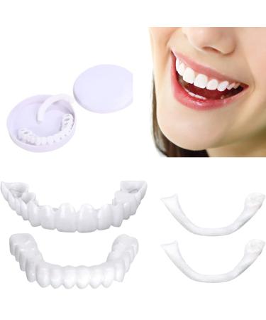 Dentures of provisional teeth false teeth cosmetic teeth veneers teeth teeth instant veneers teeth fake teeth smile smile dented teeth top below cosmetics - Buy Online on GoSupps.com