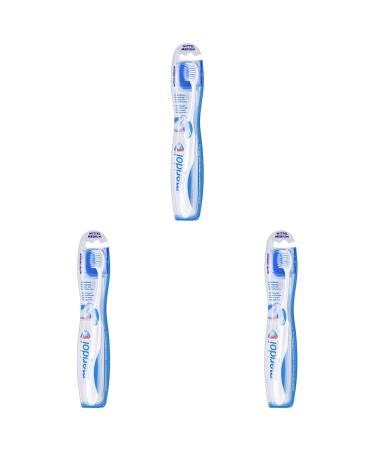 Meridol toothbrush gum protection medium 1 piece - manual toothbrush for a gentle cleaning of teeth on the gum hem (pack of 3) 1 piece (3 pack)