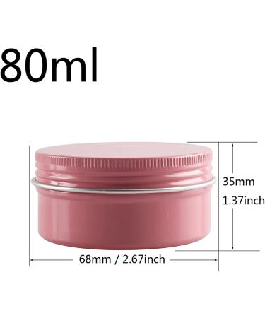 Buy BasicPacking 12-Piece 80ml Pink Empty Round Aluminum Screw Lid Cans - Ideal for Creams Candles & Cosmetics - Includes 50mm Stickers - Buy Online on GoSupps.com