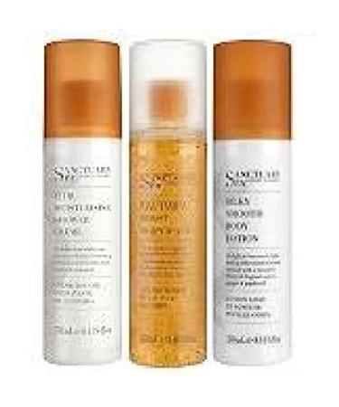 (3 PACK) Sanctuary Spa 12 Hour Moisturising Shower Cream 250ml Sanctuary Spa Orange Burst Body Wash 250ml & Sanctuary Spa Body Lotion 250ml by Sanctuary Spa Covent Garden