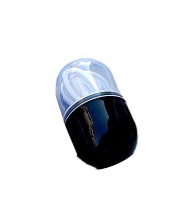 Hshduti portable contact lens box mini travel contact lens case smooth opening good sealing shockproof dustproof contact lens holder black
