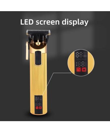 Hair Clippers for Men Professional Men Electric Hair Clipper Four Gears Adjustable Metal Body Razor Oil Head Haircut LED Rechargable Hair Cutter (Color : Gold) - Buy Online on GoSupps.com
