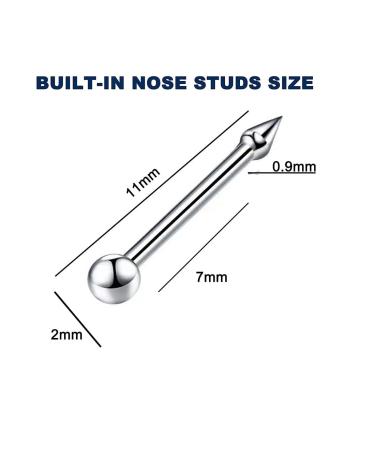 Nose Piercing Kit 2 Pack - Disposable Safety Nose Piercing Gun Tool with 10 Studs - Buy Online on GoSupps.com