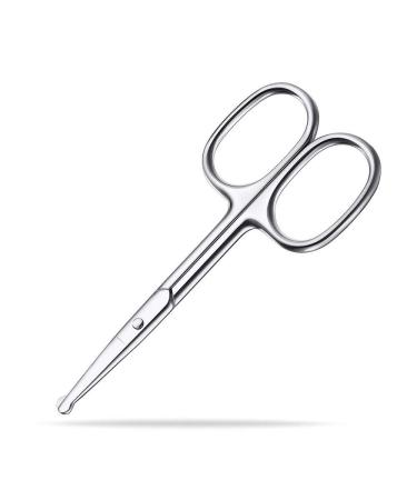 Mabox Nose and Eyebrow Hair Scissors - Professional Stainless Steel Trimmer for Facial Hair, Beard, Eyelashes, and Mustache - 2 PCS, Silver - Buy Online on GoSupps.com