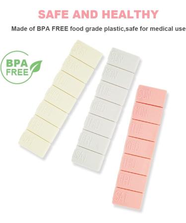 2Pack Extra Large Weekly Pill Organizer - 7 Day Travel Pill Case for Vitamins - Pink + White - Buy Online on GoSupps.com