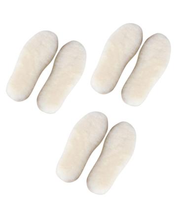 NOLITOY 3 Pairs Wool Insole Shoe Cushions Sneakers Insoles Winter Boot Soles Winter Shoe Parts Warm Shoe Insoles Fleece Insoles Warm Insoles Winter Boots Insole Boots Winter Supply Beigex3pcs 25x8.8cmx3pcs