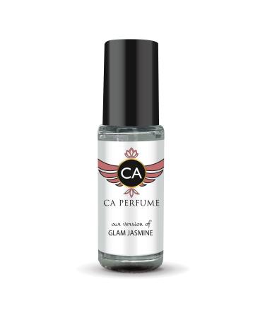 CA Perfume Impression of Michael Glam Jasmine For Women Replica Fragrance Body Oil Dupes Alcohol-Free Essential Aromatherapy Sample Travel Size Concentrated Long Lasting Roll-On 0.14 Fl Oz/4ml-X1