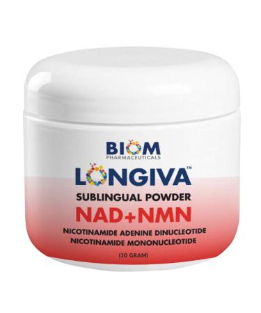 Biom NAD+NMN 2-in-1 NAD Sublingual Powder. Synergistic Formulation Nicotinamide Adenine Dinucleotide+Nicotinamide Mononucleotide Mitochondrial Regeneration Sirtuin Activation Cellular Energy