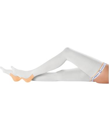 Medive Thrombexin 18 Thigh Stocking - 18 mmHg Medical Thrombosis Prophylaxis | Size XS | Unisex | White - Shipping Worldwide - Buy Online on GoSupps.com