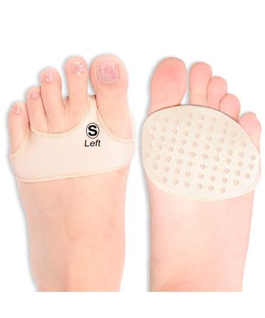 Ball of Foot Metatarsal Pads  PORON Cushion- Made in USA  Forefoot for Women and Men  All Day Pain Relief  Foot Sleeve for Blister Callus  Shock Absorption Inserts (2 pcs (W 5-8.5 / M 6-10.5)  Beige) 2 pcs (W 5-8.5 / M 6...