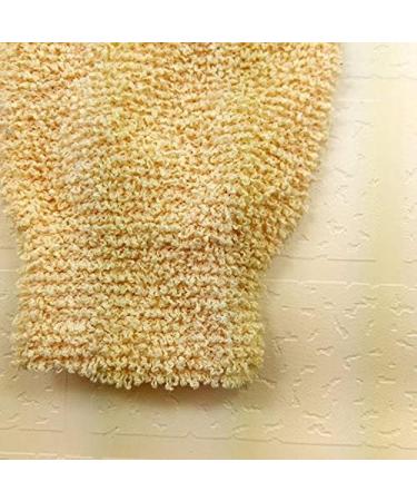 Dingq Exfoliating Shower Gloves for Spa Massage - Yellow (1 Pair) - Buy Online on GoSupps.com