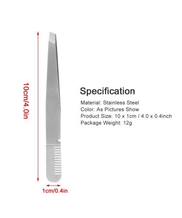 Stainless Steel Eyebrow Tweezers - Precision Hair Removal Tool for Perfect Brows | International Shipping Available - Buy Online on GoSupps.com