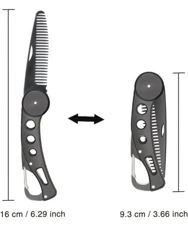 BoGoo Beard Hair Stainless Steel Comb - Folding Beard Pocket Comb Hair Styling Comb for Men for Hair Beards Mustache Mens Grooming Comb - Buy Online on GoSupps.com