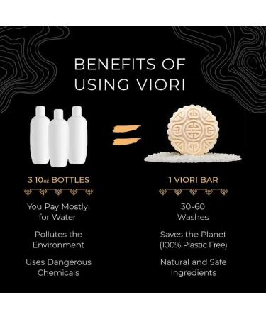VIORI Hidden Waterfall Shampoo & Conditioner Bar Set with Bamboo Holder - Longsheng Rice Water & Natural Ingredients - Sulfate-Free, Paraben-Free, 100% Vegan - Buy Online on GoSupps.com