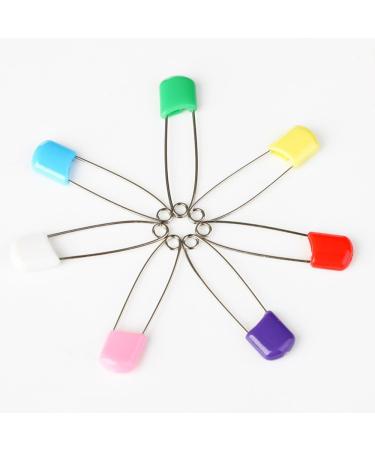 SunnyClover Baby Safety Pins - 15 Colored Plastic Head Nappy Pins for Cloth Diapers with Safety Lock - Buy Online on GoSupps.com