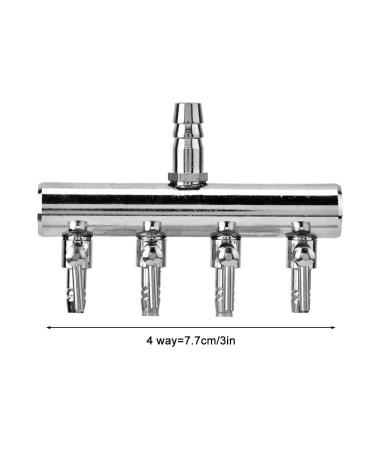 Watris Veiyi Stainless Steel Air Distributor for Aquariums - 2/4/6 Way Adjustable Air Control Valve 8mm Input 4mm Output - Ideal Air Pump Divider - Buy Online on GoSupps.com