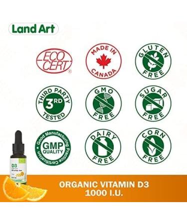 Certified Organic Vitamin D3 Drops - 490 servings - 1000 IU per drop - Immune System Support - Non-GMO - Gluten-Free - Made in Canada 13.5 ml (Pack of 2) - Buy Online on GoSupps.com