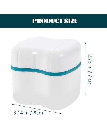 MILISTEN Denture Case with Sieve - Green Storage Box for Teeth & Rinsing Basket | Durable Travel Denture Cup with Lid - Buy Online on GoSupps.com