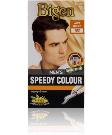 Bigen Men's Speedy Colour Hair Dye | Dark Brown 103 | Fast & Easy Grey Removal | With Olive Oil & Taurine Ammonia Free | Pack of 3 - Buy Online on GoSupps.com
