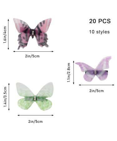 10pcs Glitter Butterfly Hair Clips for Women & Girls - Colorful Hair Accessories - Buy Online on GoSupps.com
