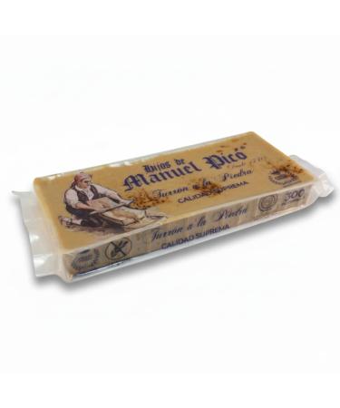 Hijos de Manuel Pic Nougat la Pierre Artisanal 300 g Avec 60% d Amande Marcona Sans Gluten Produit Gourmand et Traditionnel labor Jijona (Espagne)