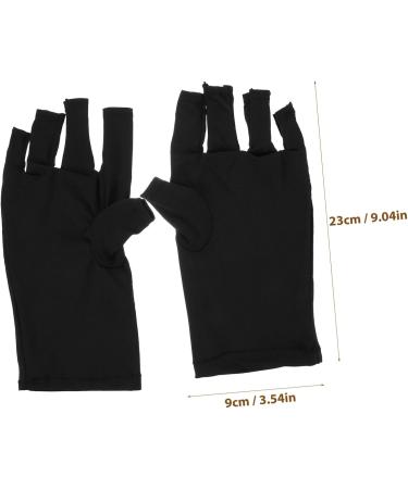  Healvian Healvian 8 Pairs of Gloves UV Shield Glove Bronzing Beads for Face Nail Gel Nail Shape Gel UV Nail Lamp Hand Soap Nail Art Supplies Fabric Black - Buy Online on GoSupps.com