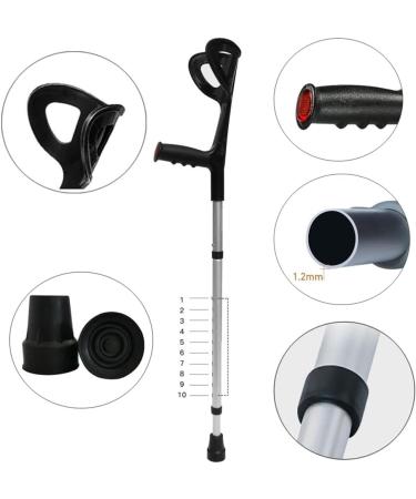 GHFTCCF Adjustable Crutches for Adults Folding Forearm Crutches (Open Cuffs) Lightweight Aluminum Crutches for Height 140-190cm (Color : 1Unit) Anniversary - Buy Online on GoSupps.com
