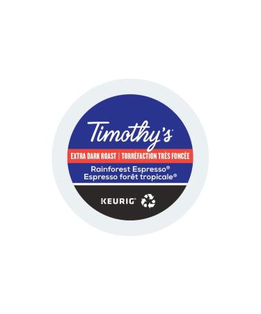 Timothy's World Coffee 74-01120 Rainforest Espresso K-cups Extra Bold 96-Count Rainforest 96 count (Pack of 1)