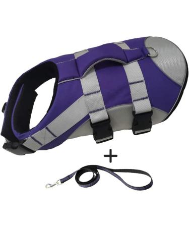 Buy Hzqifei Reflective Life Jacket for Dogs - Durable Swimming Vest for Small Medium & Large Dogs - Ideal for Training & Safety - Purple (Large) - Buy Online on GoSupps.com