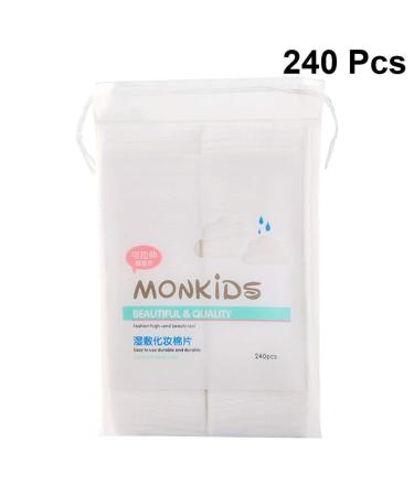 240Pcs Stretchable Cotton Pads - Makeup Remover Wipes & Face Cleaning Cloths with Storage Bag | International Shipping - Buy Online on GoSupps.com