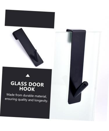 Generic 6 Pcs Bathroom Door Hook Checkered Dinner Plates Purse Hooks Key Chain Glass Door Stainless Steel 17.8X4CMx3pcs Blackx3pcs - Buy Online on GoSupps.com