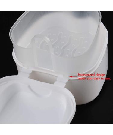 White Prosthesis Case Travel Storage Box for False Teeth with Sieve & Basket Network - Buy Online on GoSupps.com