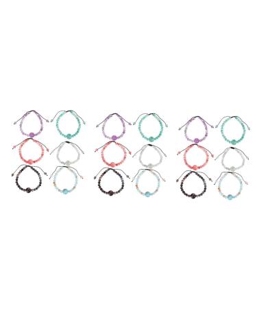 FRCOLOR 18 Pcs Motion Sickness Braided Bracelet Power Bracelets Anti Nausea Dainty Bracelet Girl Bracelet Crystal Decor for Women Friendship Bracelets Delicate Bracelets Glasses Adjustable Assorted Colorx3pcs 18X1.4CMx3pcs