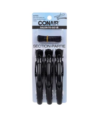 CONAIR SALON-TO-GO 33PK GATOR CLIPS AND BOBBIES