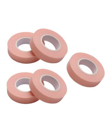 Ipetboom 5 Rolls Eyelash Tape Grafting Eyelash Tool Under Eye Tapes Adhesive Fabric Lash Tape Fake Lashes Eyelash Separating Tape Upper Eyelashes Cosmetic Pink Non-woven Tape