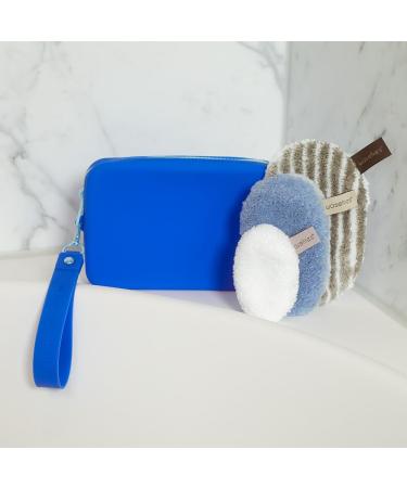 Waschies Zero Waste Bag XL Magic Blue | Eco-Friendly Travel Bag with Key Rings Peeling & Cleaning Pads - Buy Online on GoSupps.com