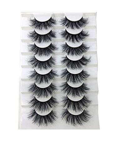 HBZGTLAD 3D Mink Eyelashes - 8 Pairs Luxury False Lashes for Long Natural Makeup Look | WD-04 - International Shipping - Buy Online on GoSupps.com