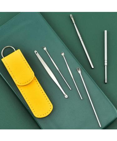 6Pcs Stainless Steel Ear Wax Remover Set - Blue - Buy Online on GoSupps.com