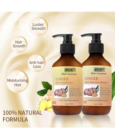 MKKENLEY Ginger Anti Hair Loss Shampoo & Conditioner Set - Hair Growth Treatment for Men & Women - Nourishes Scalp, Promotes Hair Regrowth - 300ml - Buy Online on GoSupps.com