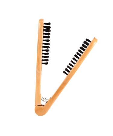 Gernie Hairdressing Comb & Double Brush V Shaped Wooden Straightening Tool for Smooth Hair | Best Hair Straightener Brush - Buy Online on GoSupps.com