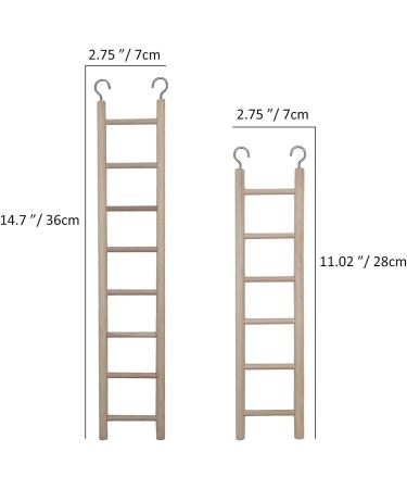 Wooden Climbing Ladder Toy for Parakeets, Parrots, Cockatoo - 2pcs, 6 Step & 8 Step - Buy Online on GoSupps.com