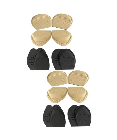 Gatuida 8 Pairs Forefoot Half Size Pad Womens Insoles Heels Black Plantar Insoles High Heels of Insoles for Heels Lighter Fuel Knitted Fabric Non-Slip