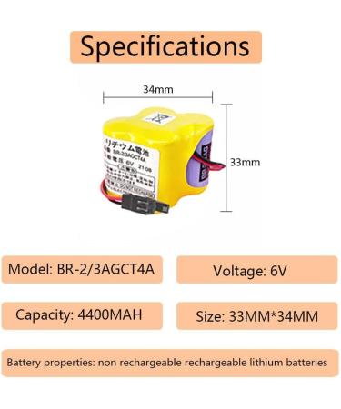 WELLVEUS 25 Pack BR-2/3AGCT4A 6V Battery for Fanuc A98L-0031-0025 | 4400mAh Replacement - International Shipping Available - Buy Online on GoSupps.com