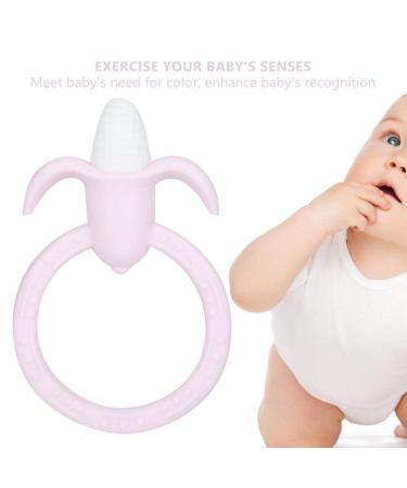 Infant Silicone Teether - BPA Free Soft Pink Teething Toy for Toddlers | Safe Chewing & Soothing Solution - Buy Online on GoSupps.com
