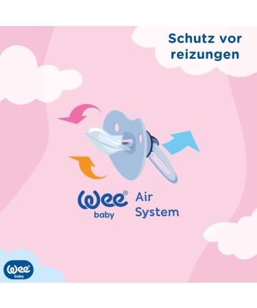 Wee Baby 2-Pack Natural Rubber Pacifier | BPA-Free Pink & Cream Pacifiers for Newborns 0-6 Months | Air Hole Design to Prevent Irritation - Buy Online on GoSupps.com