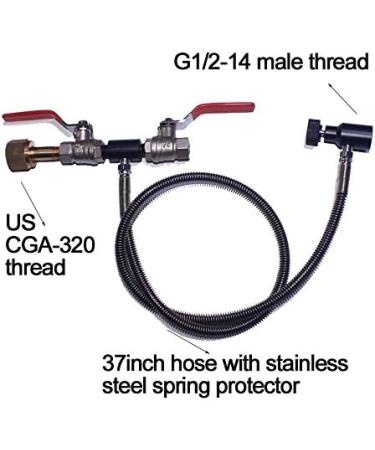 Outdoor Guy Deluxe Dual Valve CO2 Fill Station - Stainless Steel with Spring Ring Hose - Buy Online on GoSupps.com