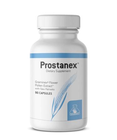 Graminex Prostanex - Prostate Health Support Supplement Flower Pollen Extract Saw Palmetto - Supports a Healthy Prostate and Healthy Urinary Flow - Supports Normal Hormone Metabolism in Men - 90 Caps