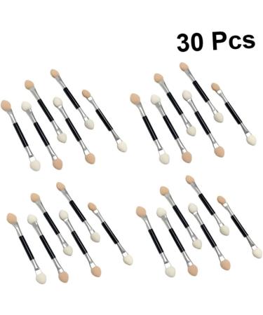 Housoutil 30pcs Eye Shadow Pink Ponytail Extension Brush Eyeshadow Makeup Eyeshadow Brush Double Head Miss Set 7.5X0.5cm As Shown - Buy Online on GoSupps.com