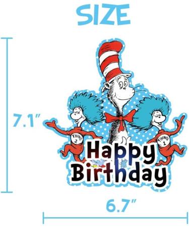 21 Toppers for Seuss Cake Topper Happy Birthday Doctor Cake Toppers Cake Decorations for Bday Theme Party - Buy Online on GoSupps.com